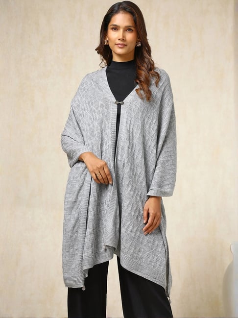 Soch Grey Woven Shawl