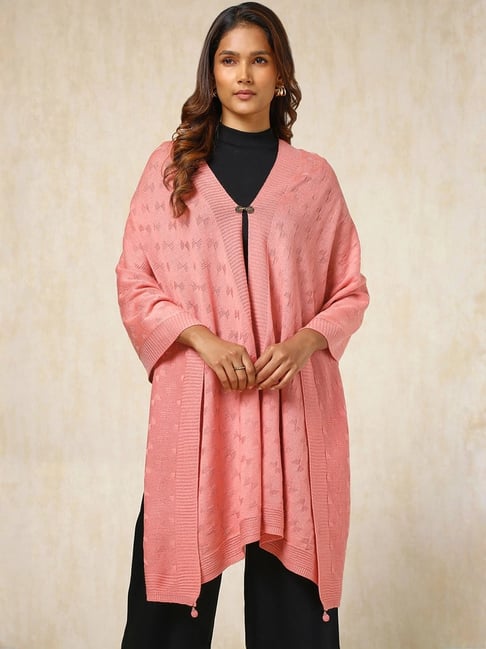 Soch Peach Woven Shawl