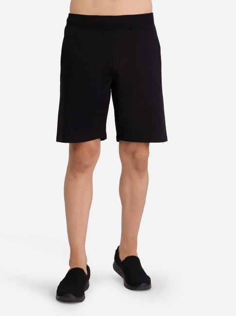 Skechers Black Cotton Regular Fit Sports Shorts-picture-36