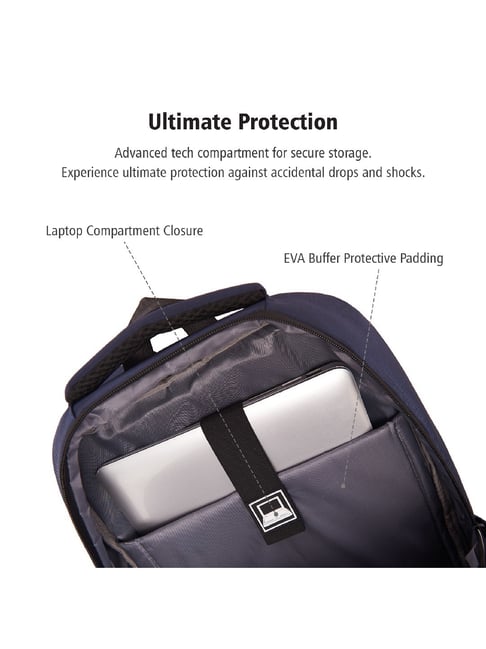 Buy Kenneth Cole 20 Blue Medium Laptop Backpack Online At Best