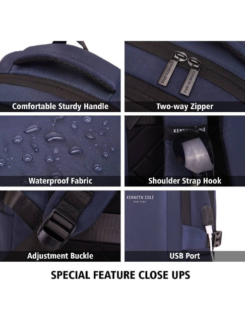 Buy Kenneth Cole 20 Blue Medium Laptop Backpack Online At Best
