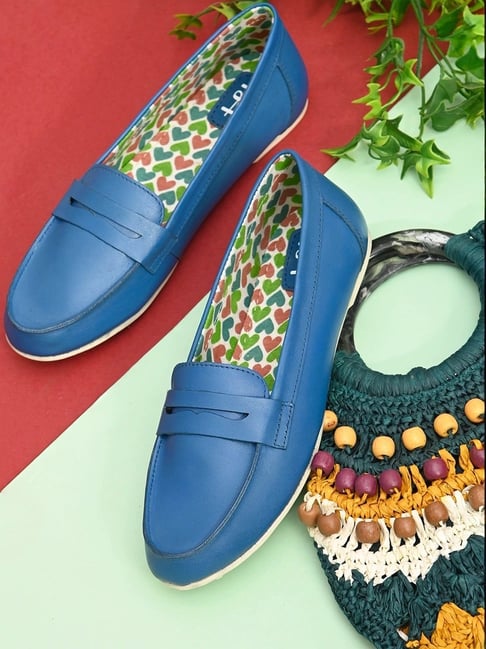 Hydes N Hues Women's Blue Casual Loafers-picture-24