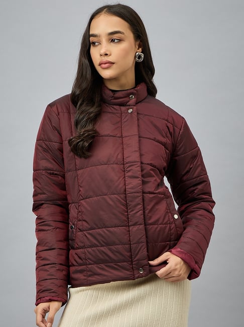 CLUB YORK Wine Nylon Solid Full Sleeves Jacket-picture-27
