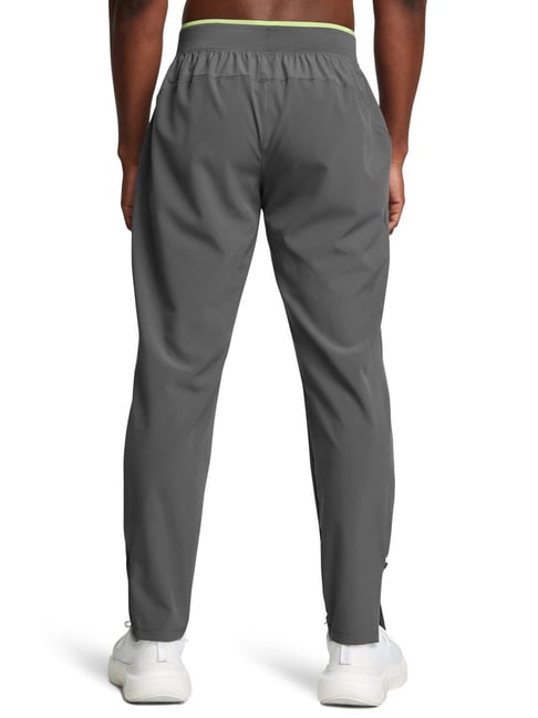 Under Armour Grey Slim Fit Logo Printed Sports Trackpants