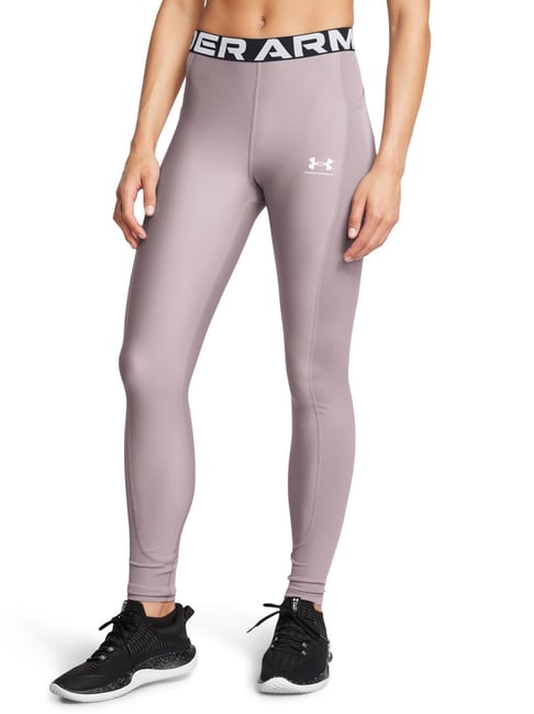 Under Armour Grey Comfort Fit Logo Printed Sports Tights