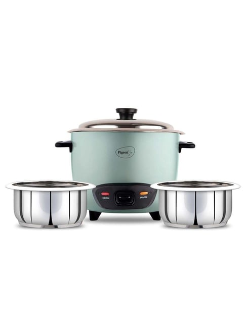 Buy Pigeon Inox 700W Rice Cooker with Double Pot at Best