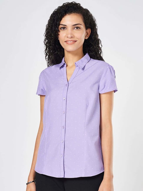 Annabelle by Pantaloons Purple Plain Top