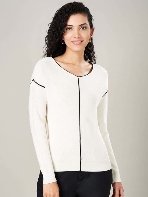 Annabelle by Pantaloons White Plain Top
