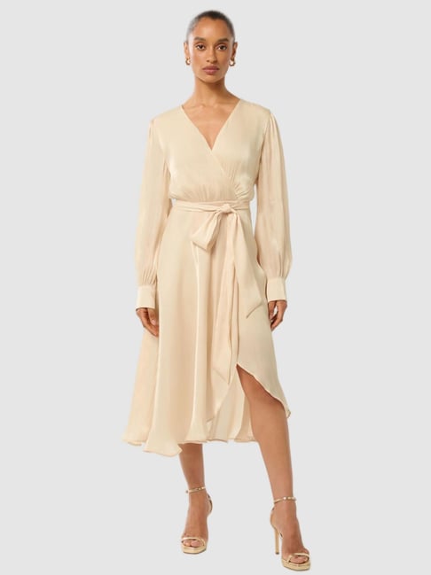 Wrap Dress Petite Robe Satin Warrington Blue Green Satin Wrap