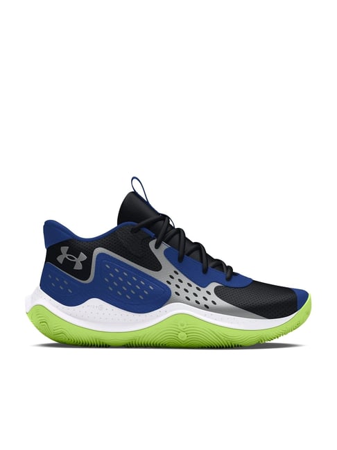 Under Armour Men's Jet '23 Black Blue Basketball Shoes