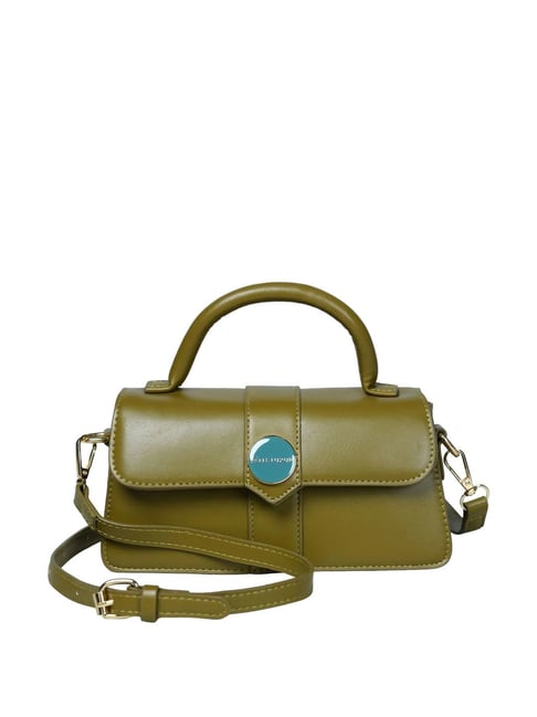 PELLE LUXUR Olive Solid Small Sling Handbag-picture-20