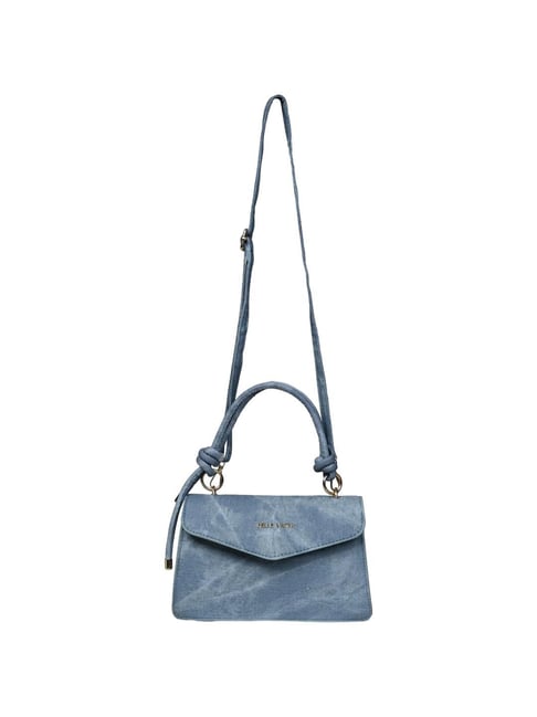 PELLE LUXUR Blue Solid Small Sling Handbag-picture-28
