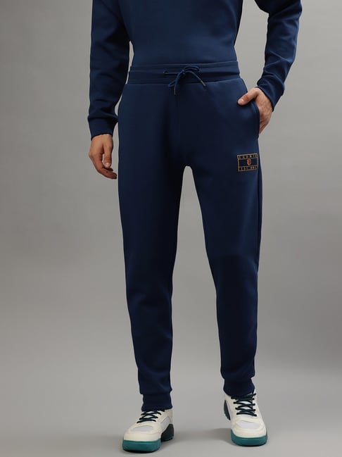 Iconic Blue Regular Fit Joggers-picture-33