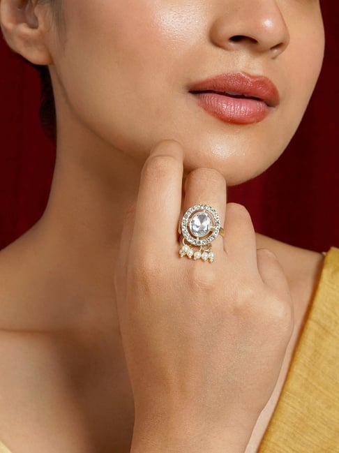 Teejh Jhilmil Light Gold Ring
