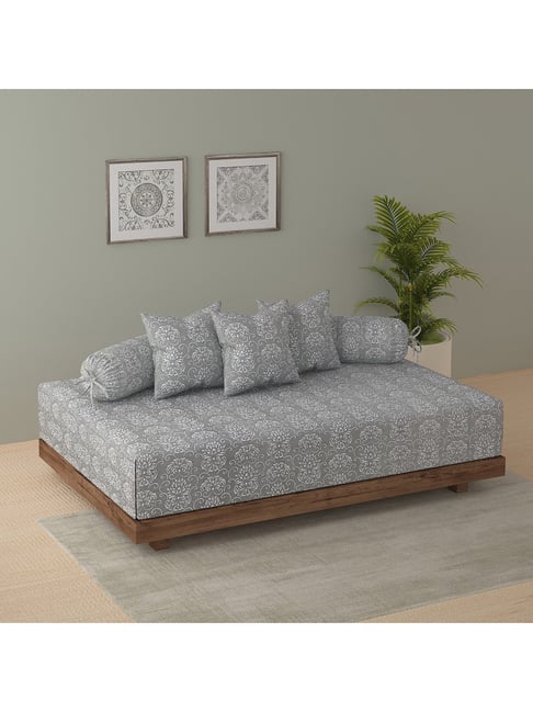 Swayam Ananda Purple Pure Cotton Abstract Diwan Set