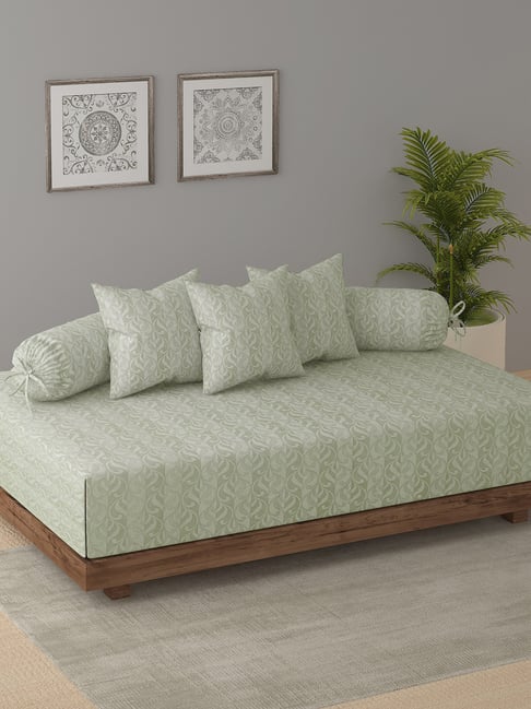 Swayam Ananda Green Pure Cotton Abstract Diwan Set