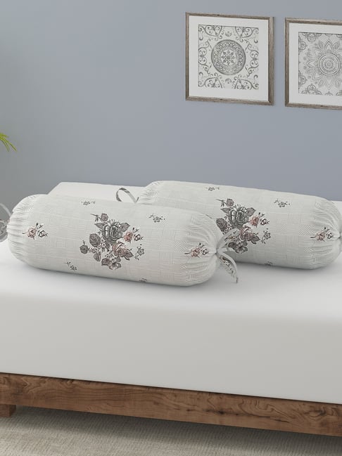 Swayam Ananda Grey Pure Cotton Floral Diwan Set