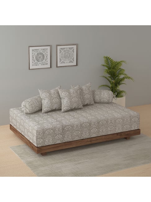 Swayam Ananda Brown Pure Cotton contemporary Diwan Set