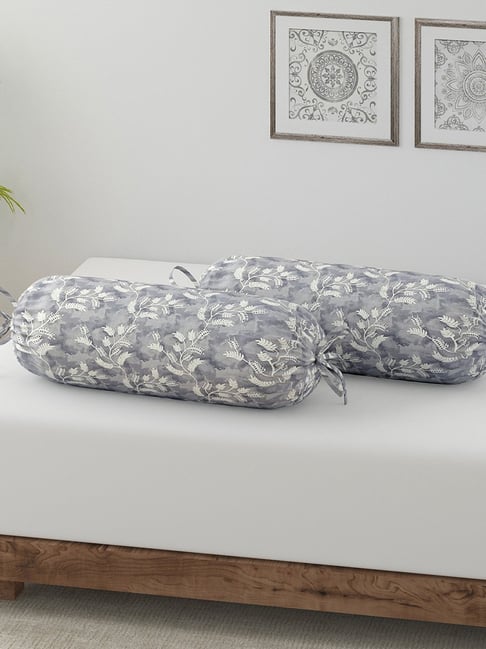 Swayam Veda Grey Pure Cotton Leaf Diwan Set