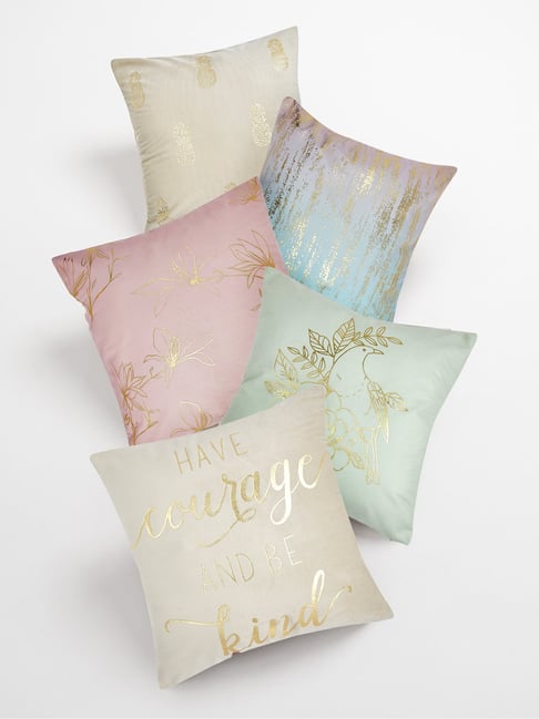 Haus & Kinder Multi Velvet Printed Cushion Covers-picture-42