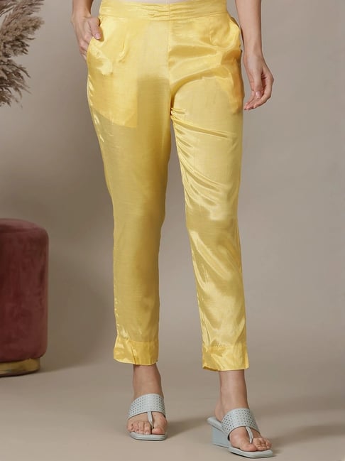 Aurelia Yellow Plain Pants-picture-34