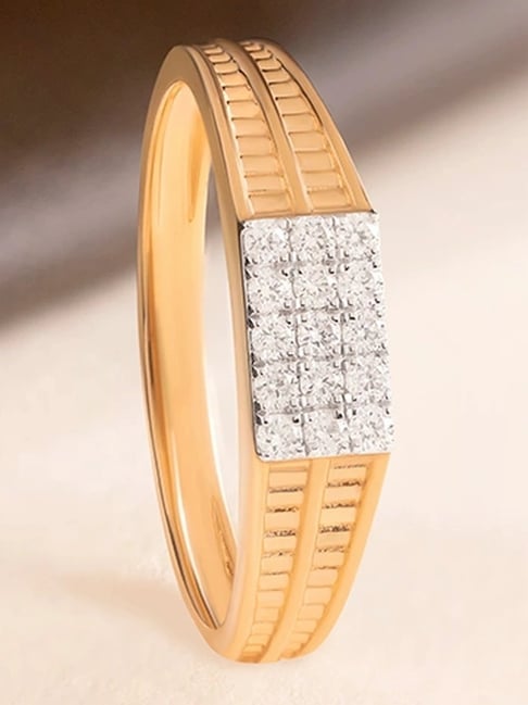 Mia by Tanishq Stacked Vibes Gold & Diamond Finger Ring-picture-17