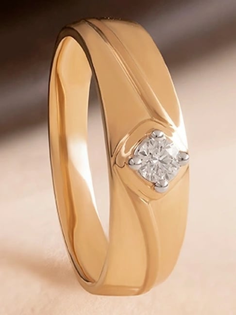 Mia by Tanishq Twisted Vibe Gold Diamond Finger Ring