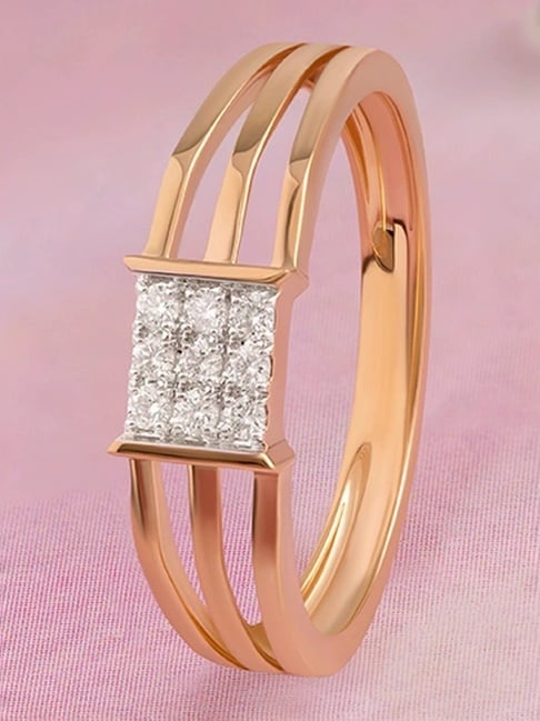 Mia by Tanishq Clean Cuts Gold & Diamond Finger Ring-picture-18