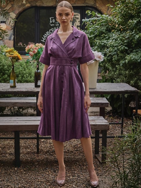Buy Roxo Collar cotton dress Online @ Tata CLiQ Luxury