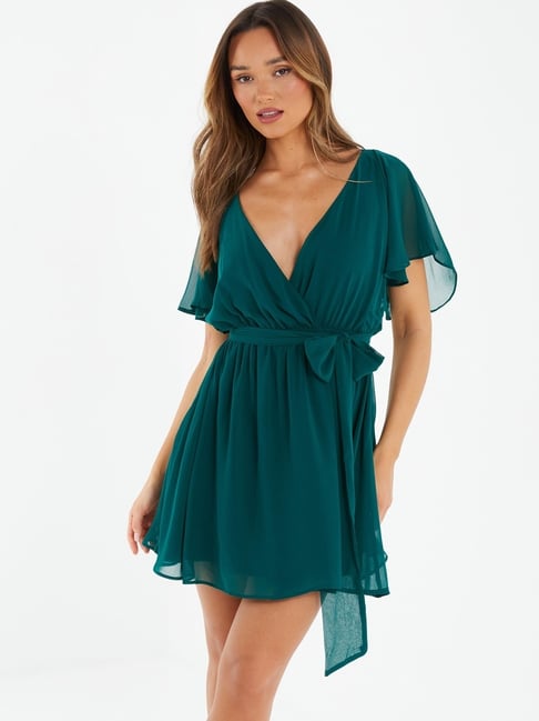 right with you sequin tie wrap mini dress Right With You Sequin Tie Wrap Mini Dress VICI