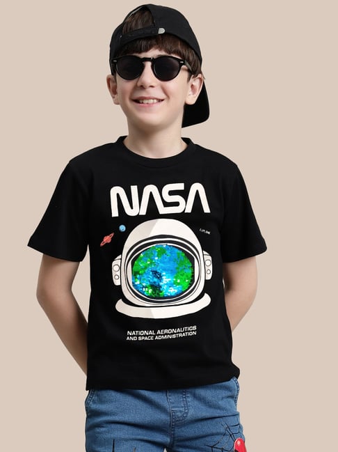 Kidsville Boys Black Cotton Printed T-Shirt-picture-47