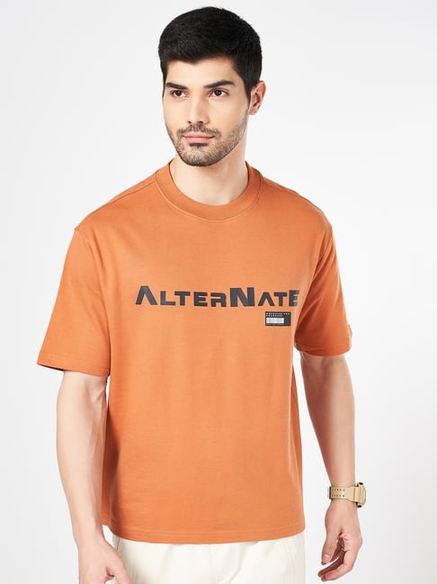 Street 808 By Pantaloons Brown Cotton Boxy Fit Printed T-Shirt-picture-15