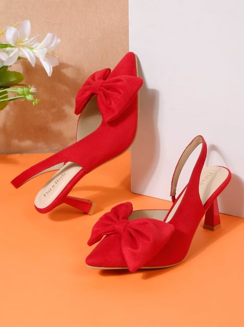 Buy Flat N Heels Women's Red Sling Back Stilettos for Women at