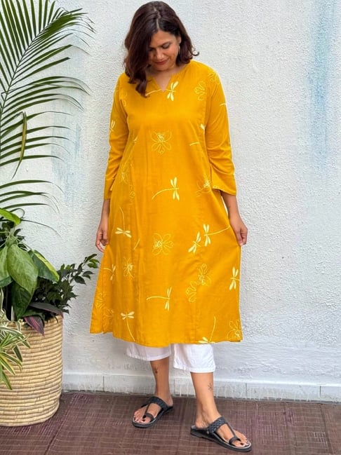 Chidiyaa Aparna Block Printed Cotton Kurta-picture-37