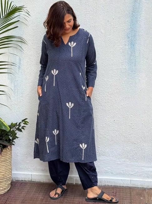 Chidiyaa Roma Block Printed Cotton Kurta-picture-40