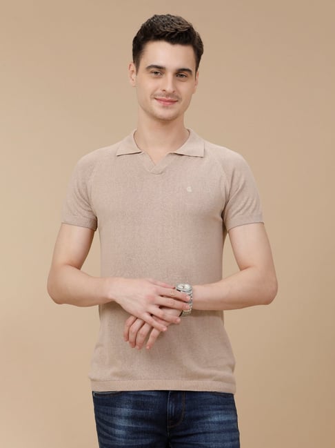 Linen Polos Casuales Linen Blend Ribbed Extra Long Polo Shirt For
