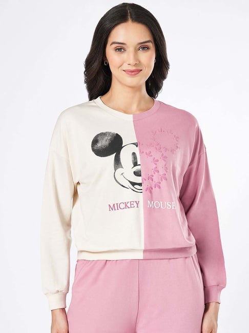 Honey by Pantaloons Pink Cotton Printed Sweatshirt