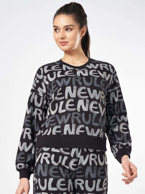 Ajile by Pantaloons Jet Black Cotton Sweatshirt-picture-41