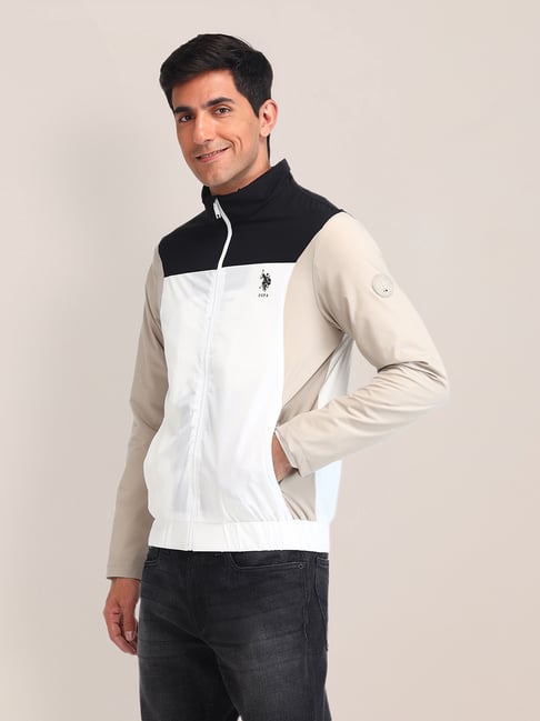 U.S. Polo Assn. White Polyester Regular Fit Logo Jacket-picture-37
