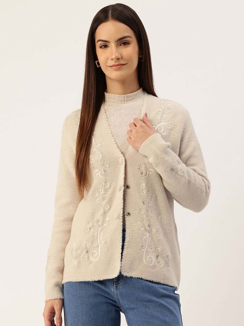 Apsley Beige Embroidered Cardigan-picture-35
