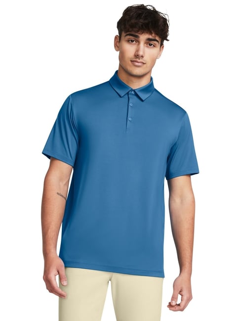 Under Armour Blue Slim Fit Sports Polo-picture-44