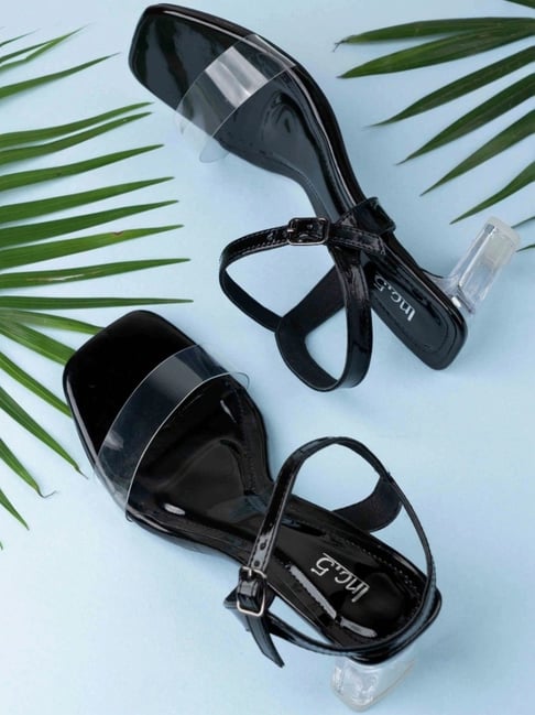 Inc.5 Women's Black Ankle Strap Sandals-picture-17