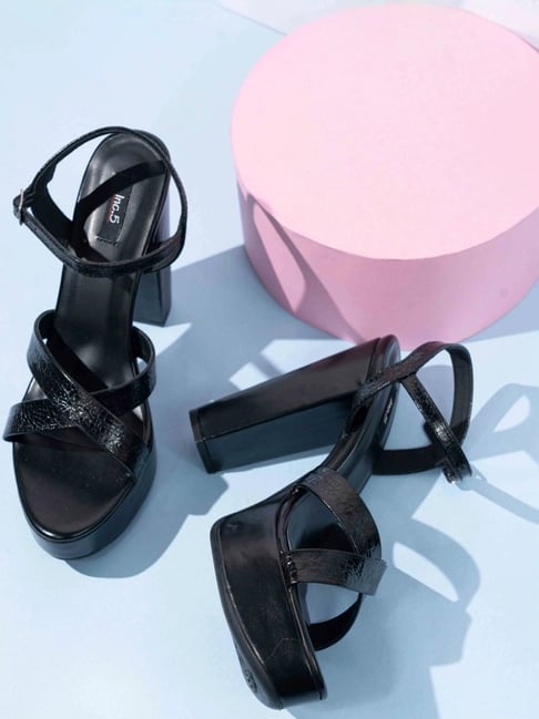 Inc.5 Women's Black Ankle Strap Sandals-picture-37