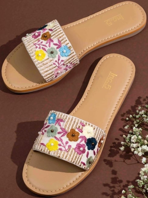 Women's Gold Ethnic Sandals