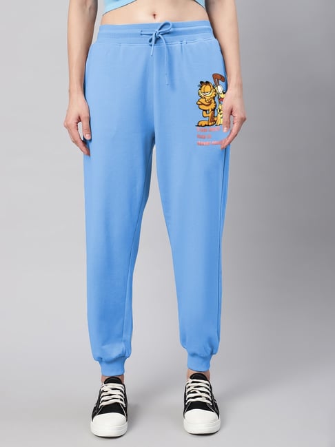 Free Authority Blue Printed Joggers-picture-26