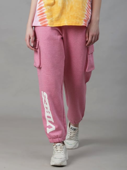 Free Authority Pink Printed Joggers-picture-47