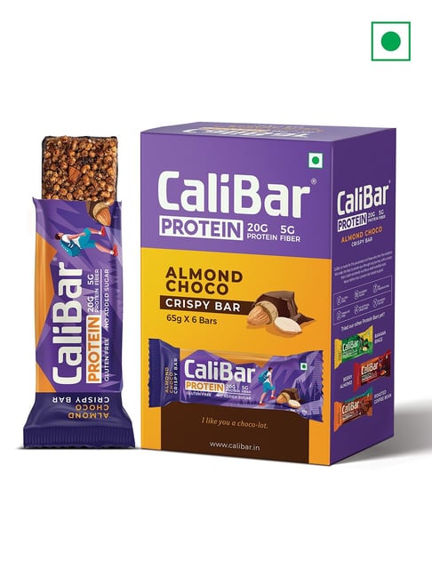 Calibar 20g Protein Bar - Almond Choco Crispy - Pack of 6