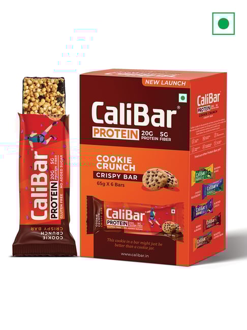 Calibar 20g Protein Bar - Cookie Crunch - Pack of 6