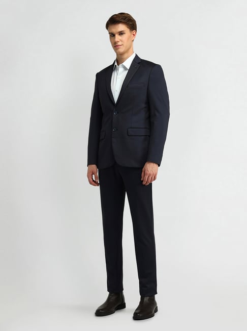 Arrow Blue Nylon Slim Fit Formal Suit
