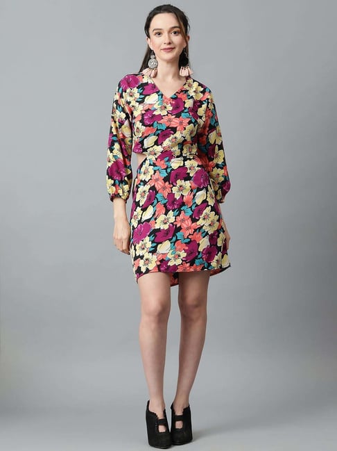 Kotty Multicolored Printed Shift Dress-picture-47